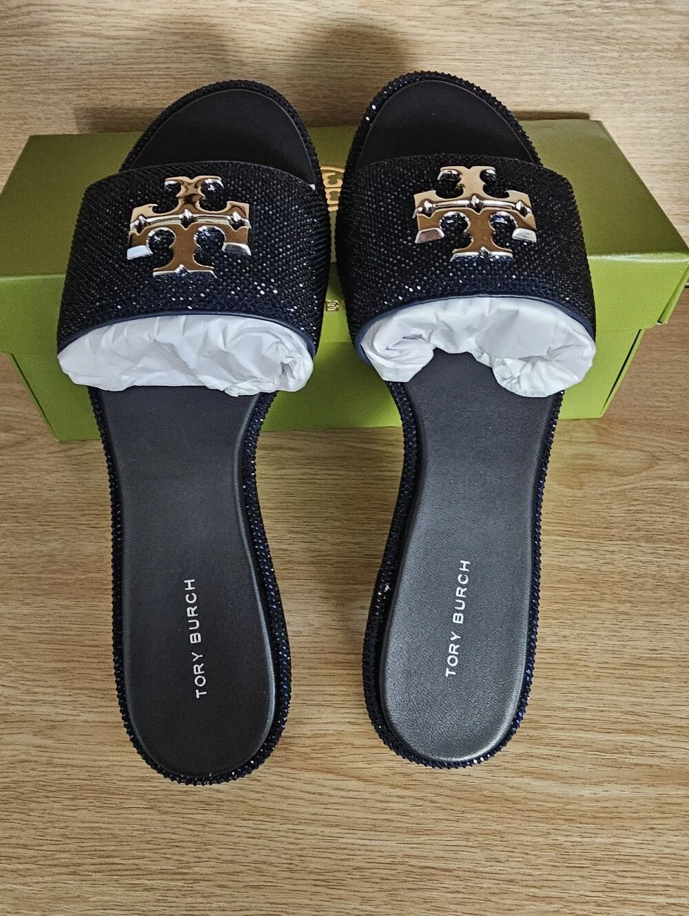 Tory Burch Everly Slide Royal Sued .